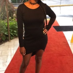 Black mini evening dress